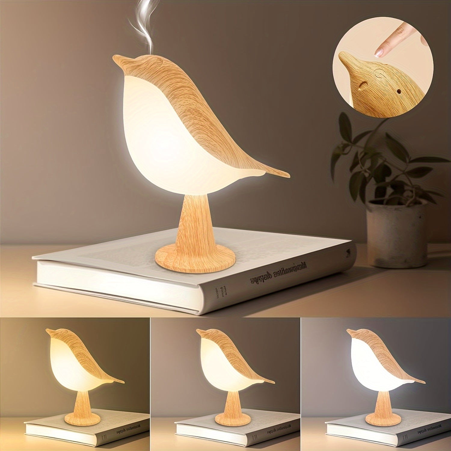 BrightNest - USB LED bird table lamp with touch