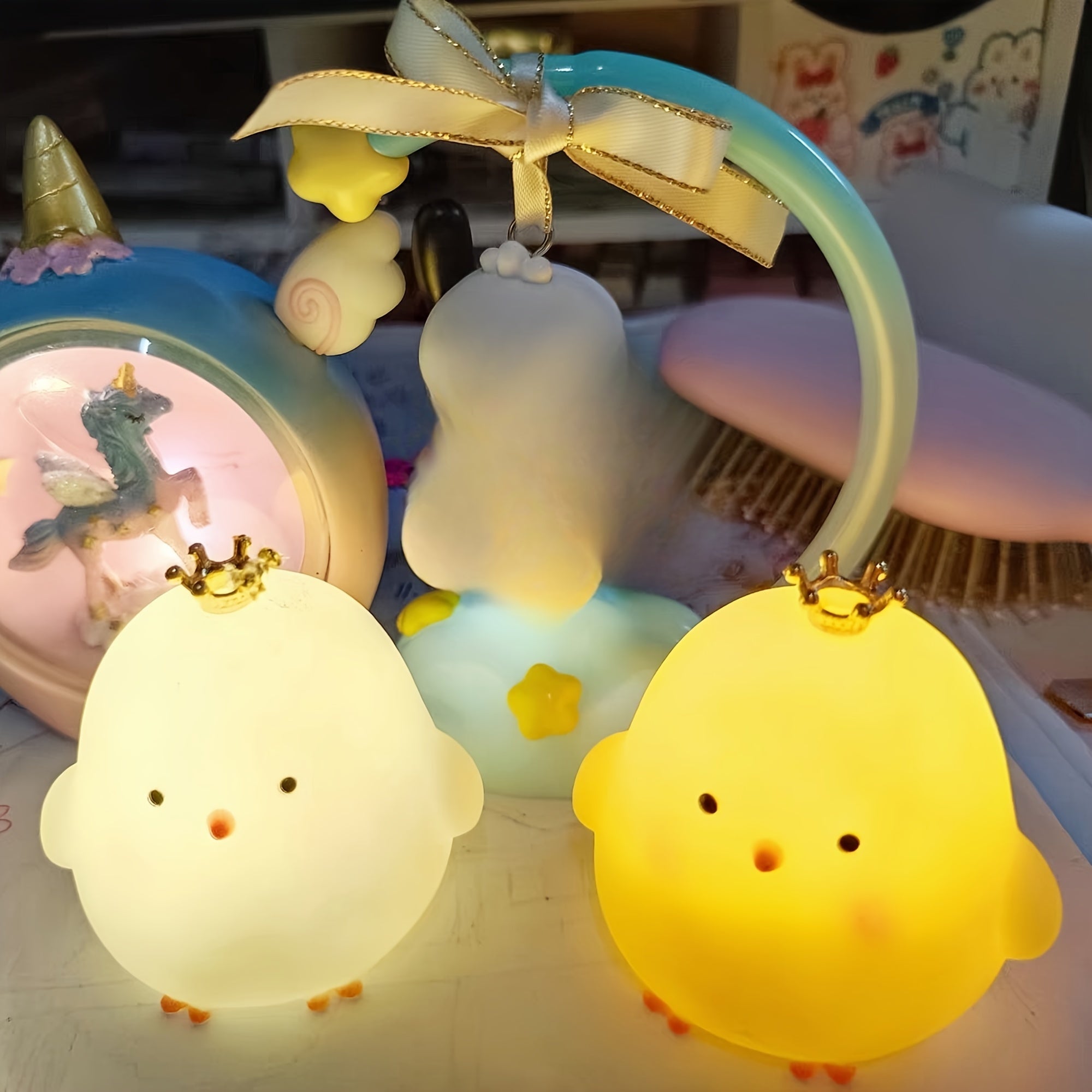 Glowing Chick - Elegant LED Table Lamp with Wellness Light