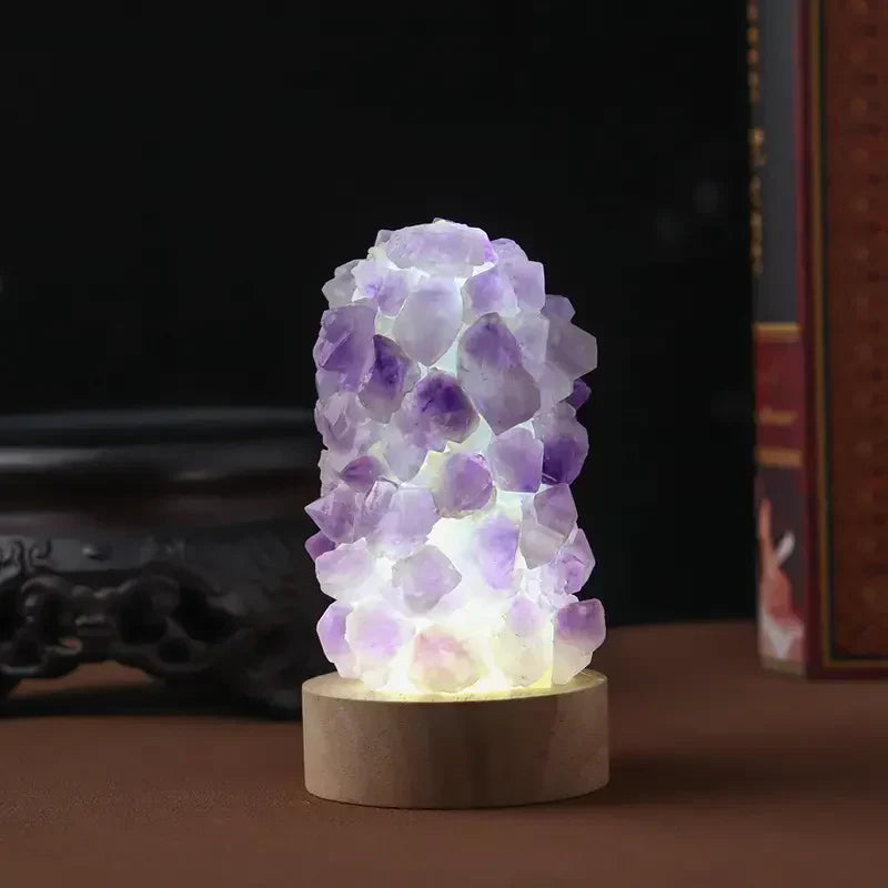 Stylish Amethyst Lamp - Calming Light and Energy