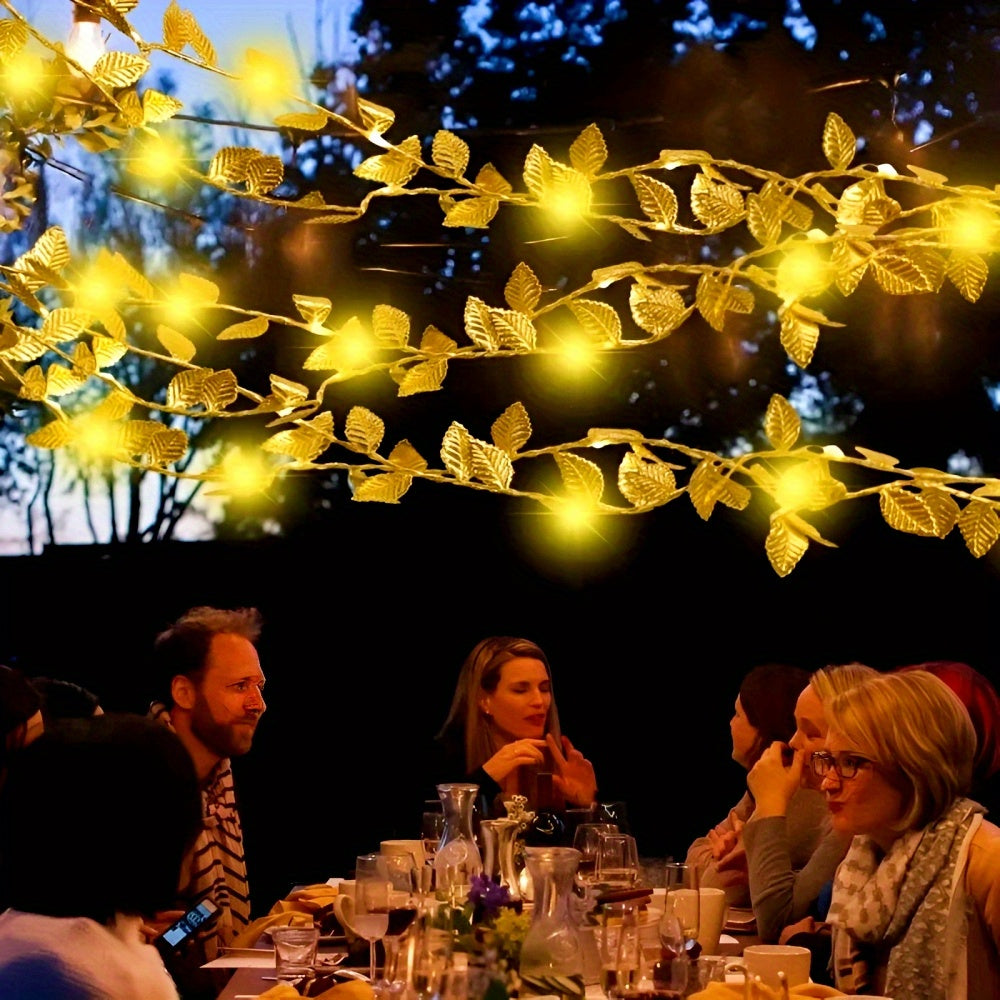 FairyLume – Elegant Gold Leaf String Lights