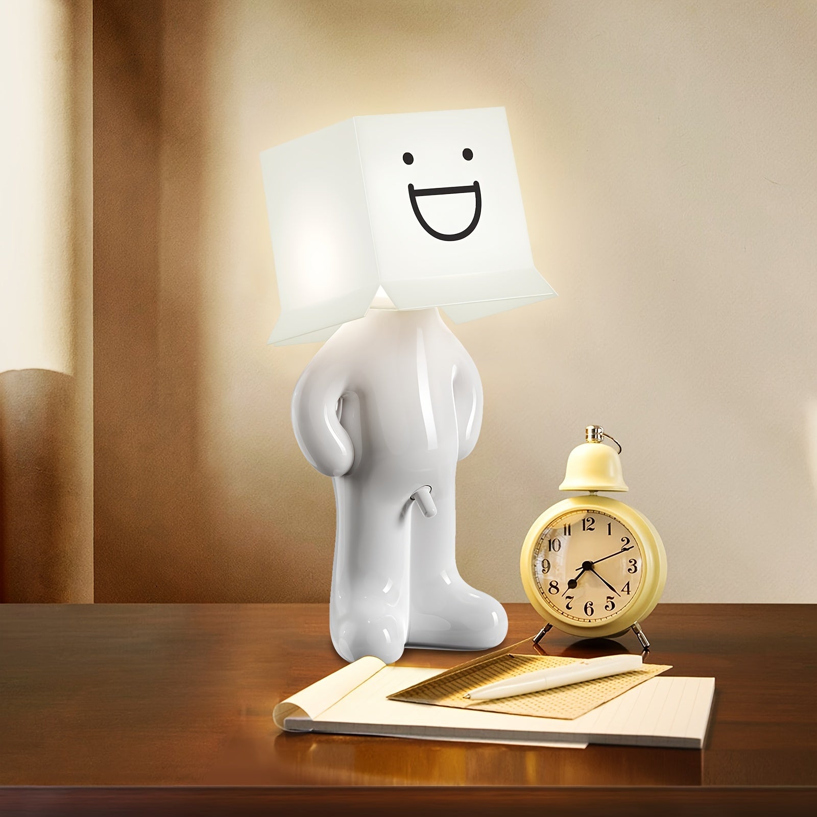 CartoonGlow Lamp - USB Table Lamp with LED and Button Control