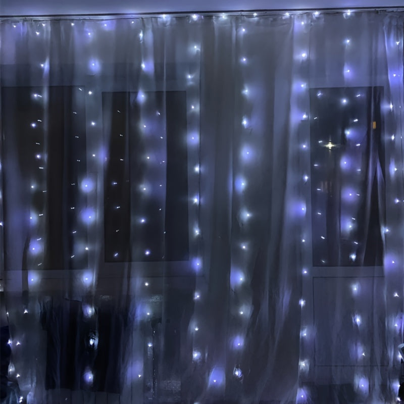 LuxeGlow – USB LED Curtain Lights for Parties