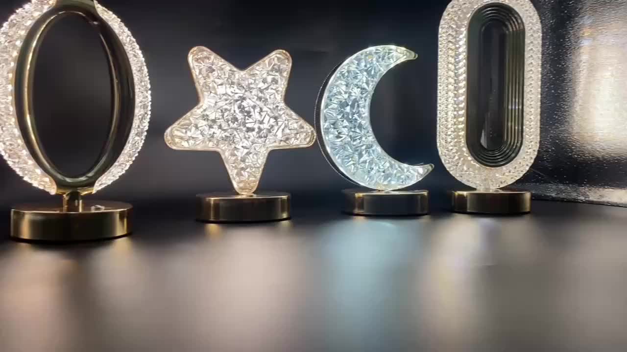CrystalGlow Lamp - Dimmable Table Lamp with Touch