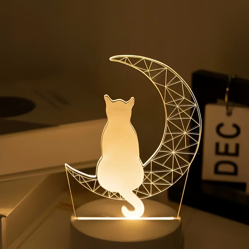 MoonGlow Lamp - 3D Cat Table Lamp USB
