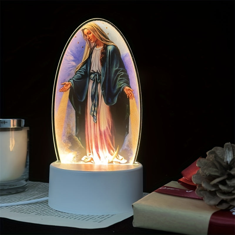 SacredGlow – LED Night Light Virgin Mary with USB
