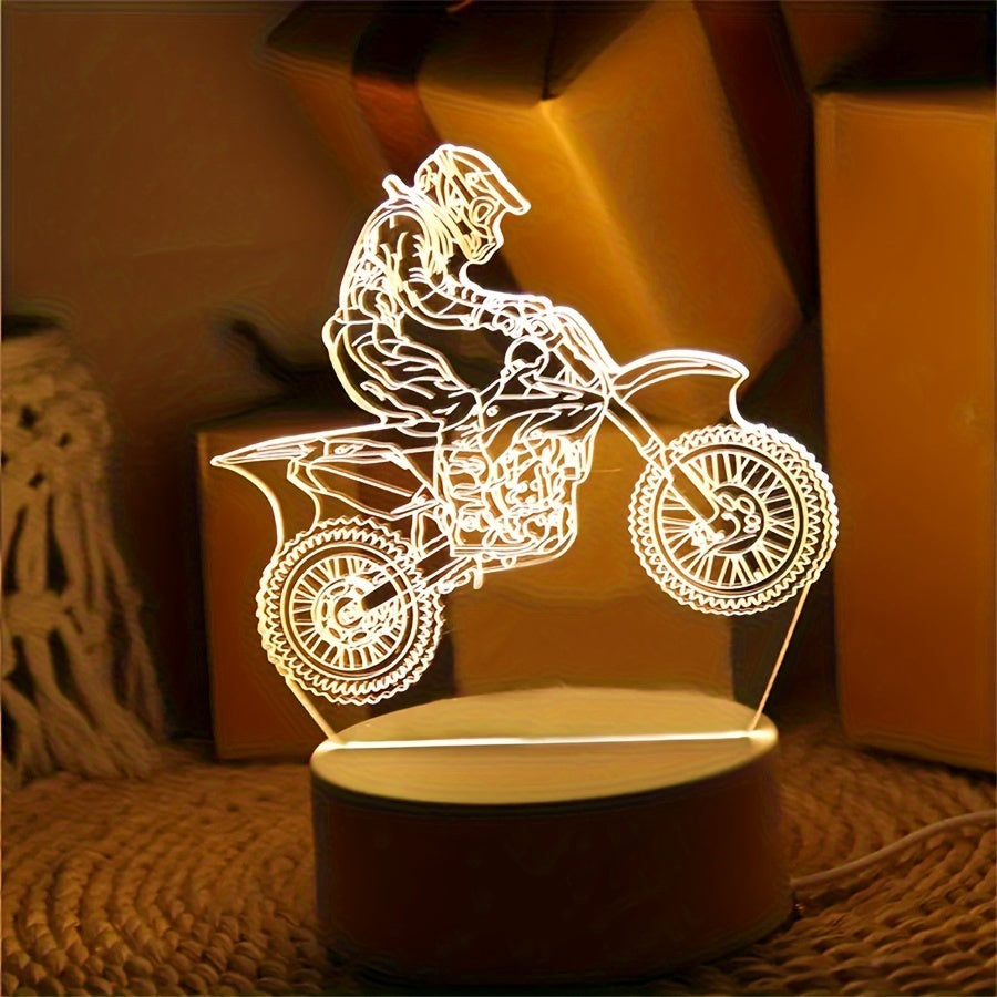 MotoLamp - 3D LED Night Light Motocross Theme