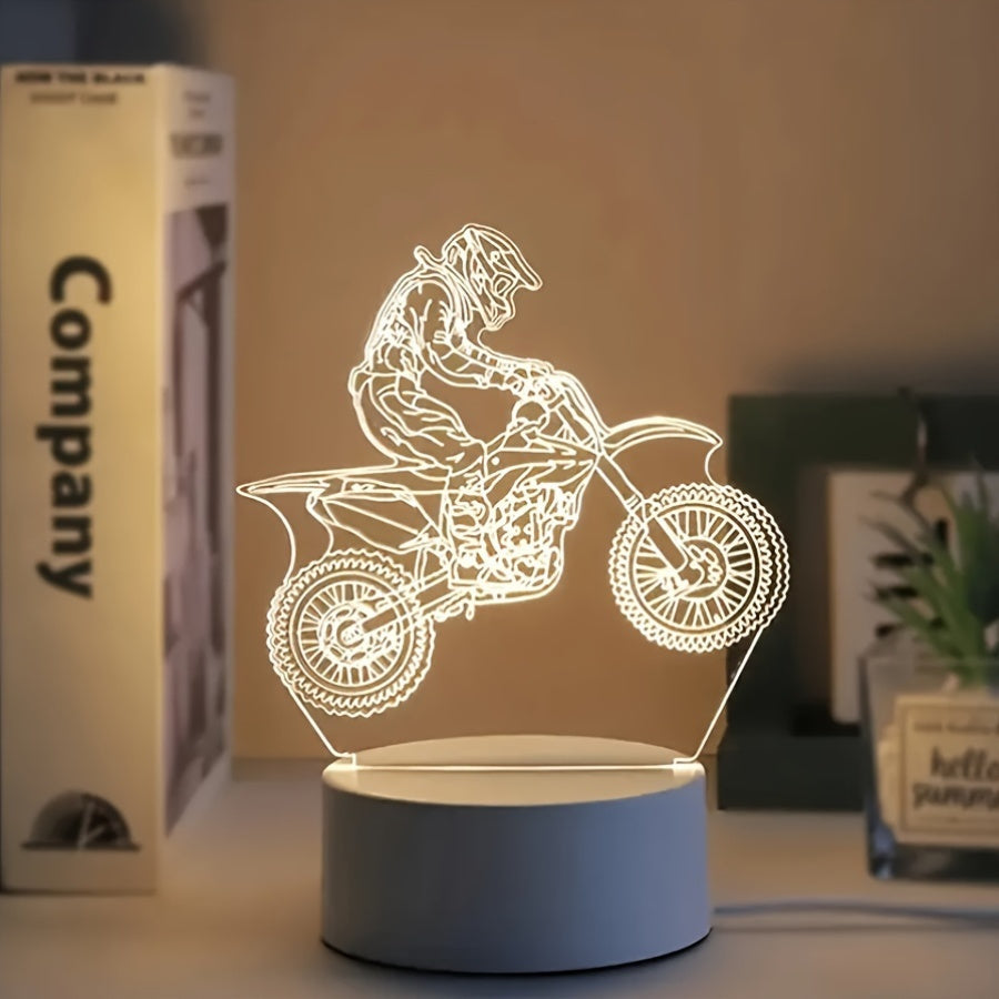 MotoLamp - 3D LED Night Light Motocross Theme