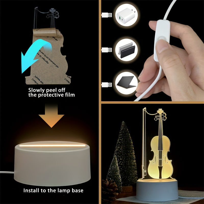 MelodyGlow Lamp - 3D Cello LED Table Lamp