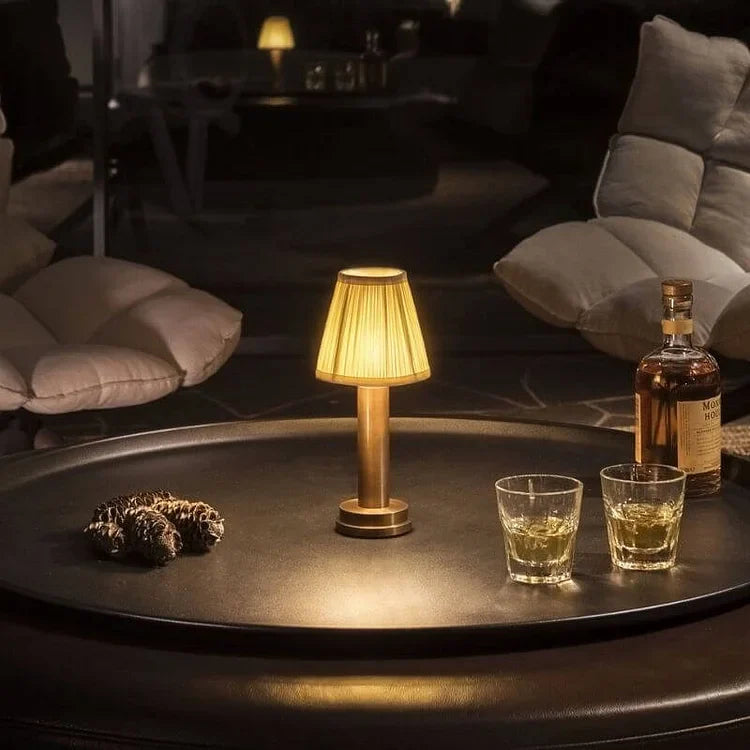 LuxeSilk Thread Lamp - Elegant Wireless Table Lamp for Atmospheric Rooms