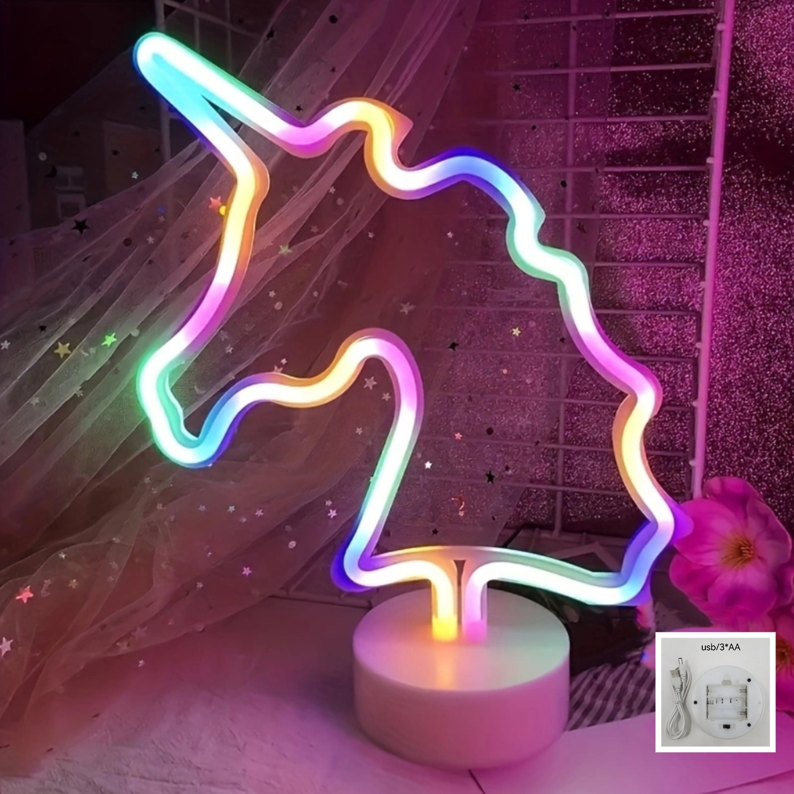 UnicornGlow Lamp - Neon Unicorn USB Desk Lamp for Party Decoration