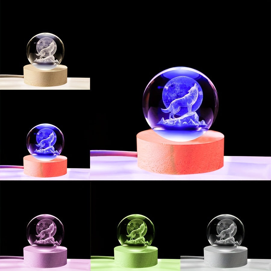 WolfLamp – 3D Wolf Snow Globe LED Night Light