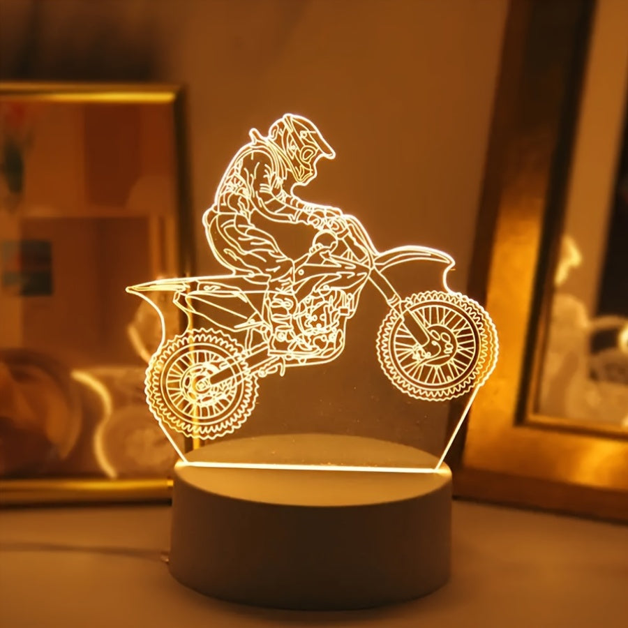 MotoLamp - 3D LED Night Light Motocross Theme