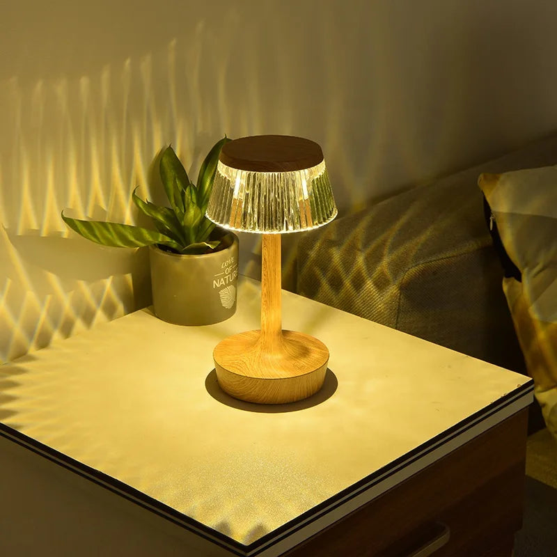 Crystal Pendant - Rechargeable Wireless Table Lamp