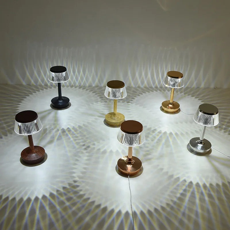 Crystal Pendant - Rechargeable Wireless Table Lamp