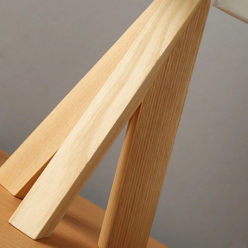 Wood Opaline - Modern wooden table lamp with stand