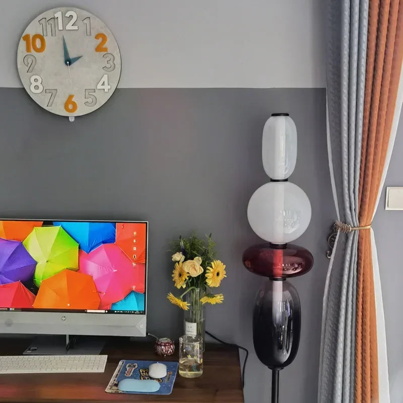 ChromaLuxe - Designer Floor Lamp with Color Accents for a Vibrant Atmosphere