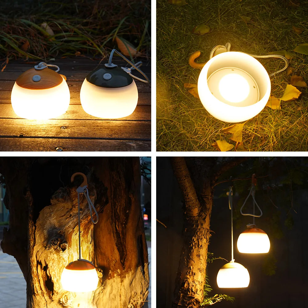 CampGlow - Retro Rechargeable Camping Lamp with USB