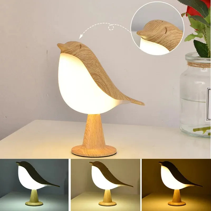 Playful Bird Night Light – Touch Control & Adjustable Light Colors