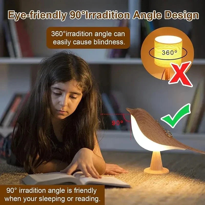 Playful Bird Night Light – Touch Control & Adjustable Light Colors