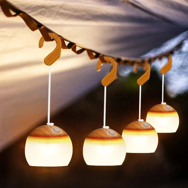 CampGlow - Retro Rechargeable Camping Lamp with USB