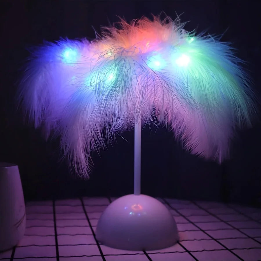 FeatherLuxe Lamp - Captivating Table Lamp for Warmth and Atmosphere