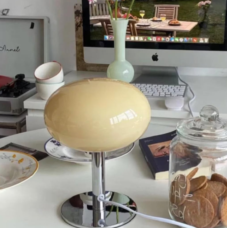 Serene Magic - Elegant Beige Table Lamp for Mood Lighting