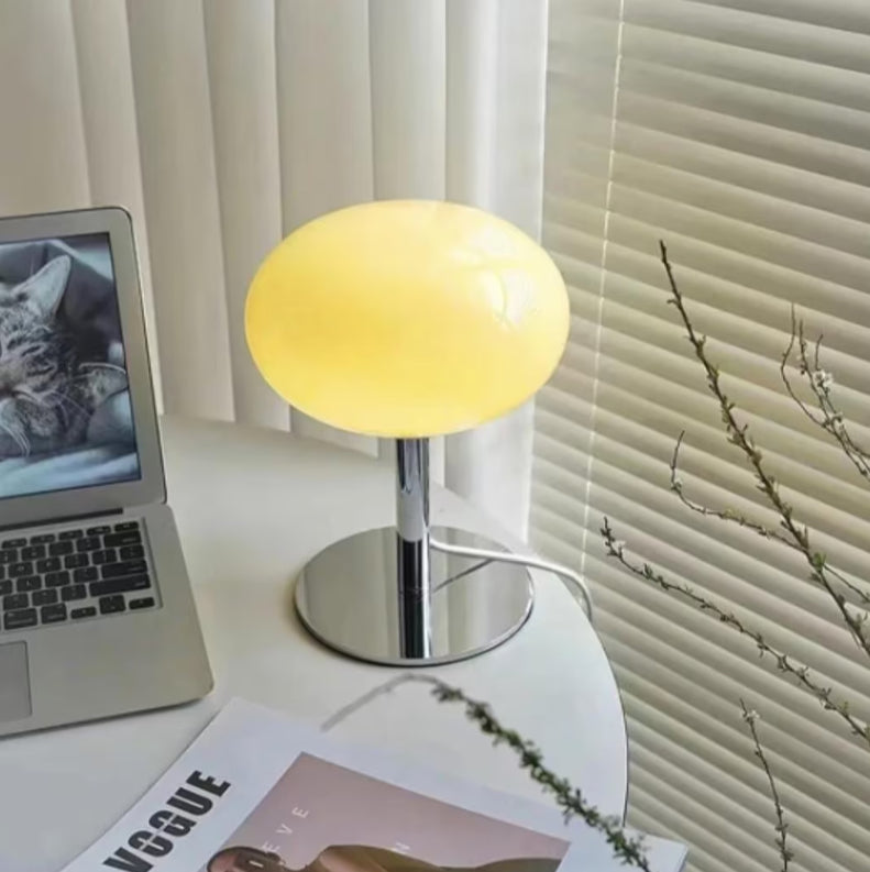 Serene Magic - Elegant Beige Table Lamp for Mood Lighting