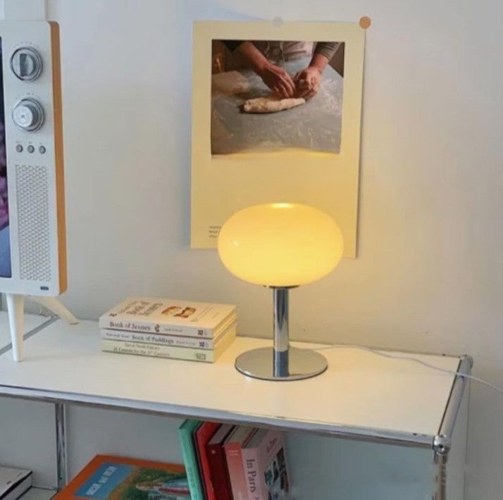 Serene Magic - Elegant Beige Table Lamp for Mood Lighting