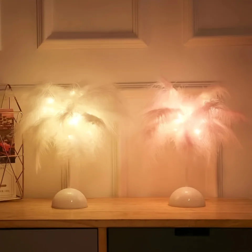 FeatherLuxe Lamp - Captivating Table Lamp for Warmth and Atmosphere