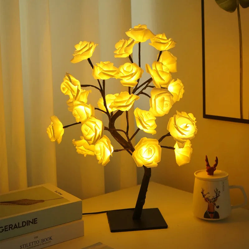 Romantic Rose Table Lamp - Warm Light & Elegance