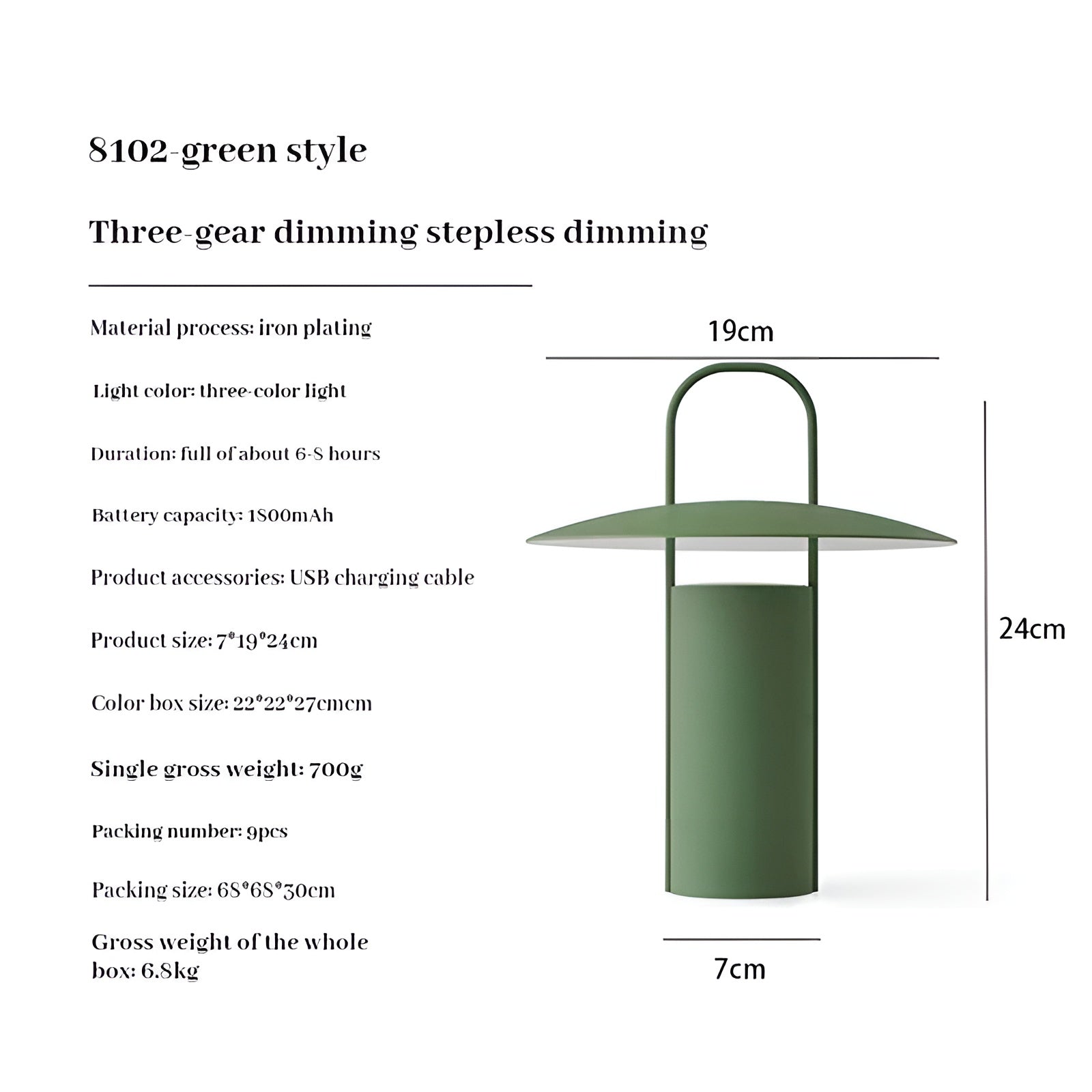 GlowLight Garden Light – Magical LED Table Lamp for Outdoor Use, Water Resistant & Rechargeable