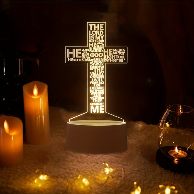 CrossGlow - 3D LED Night Light in Acrylic with USB