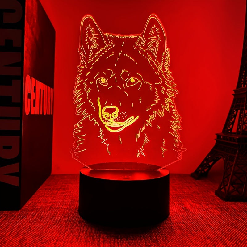 Wolf Light – 3D Mood Light with Touch Function