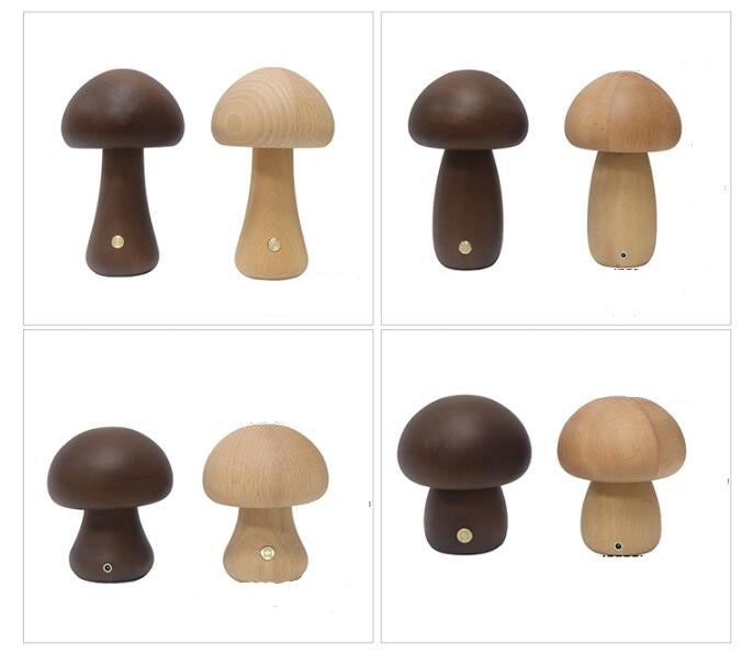 Mushroomlight - Wireless Wooden Mushroom LED Night Light