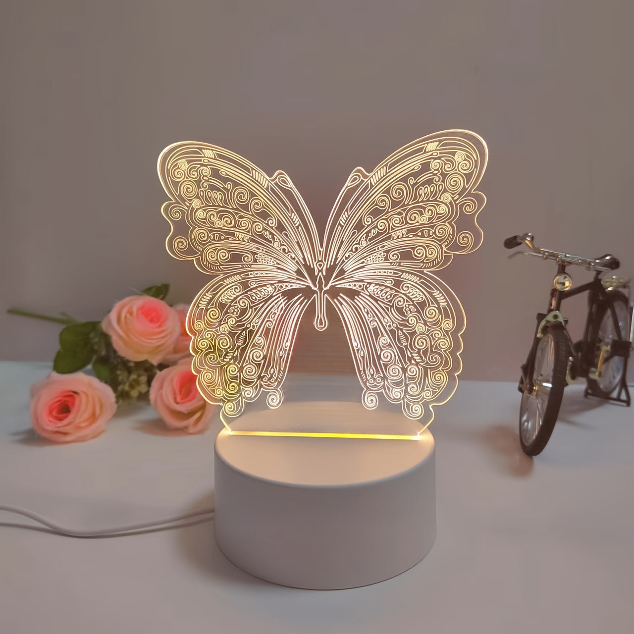 ButterflyGlow Lamp - Geometric 3D LED Night Light