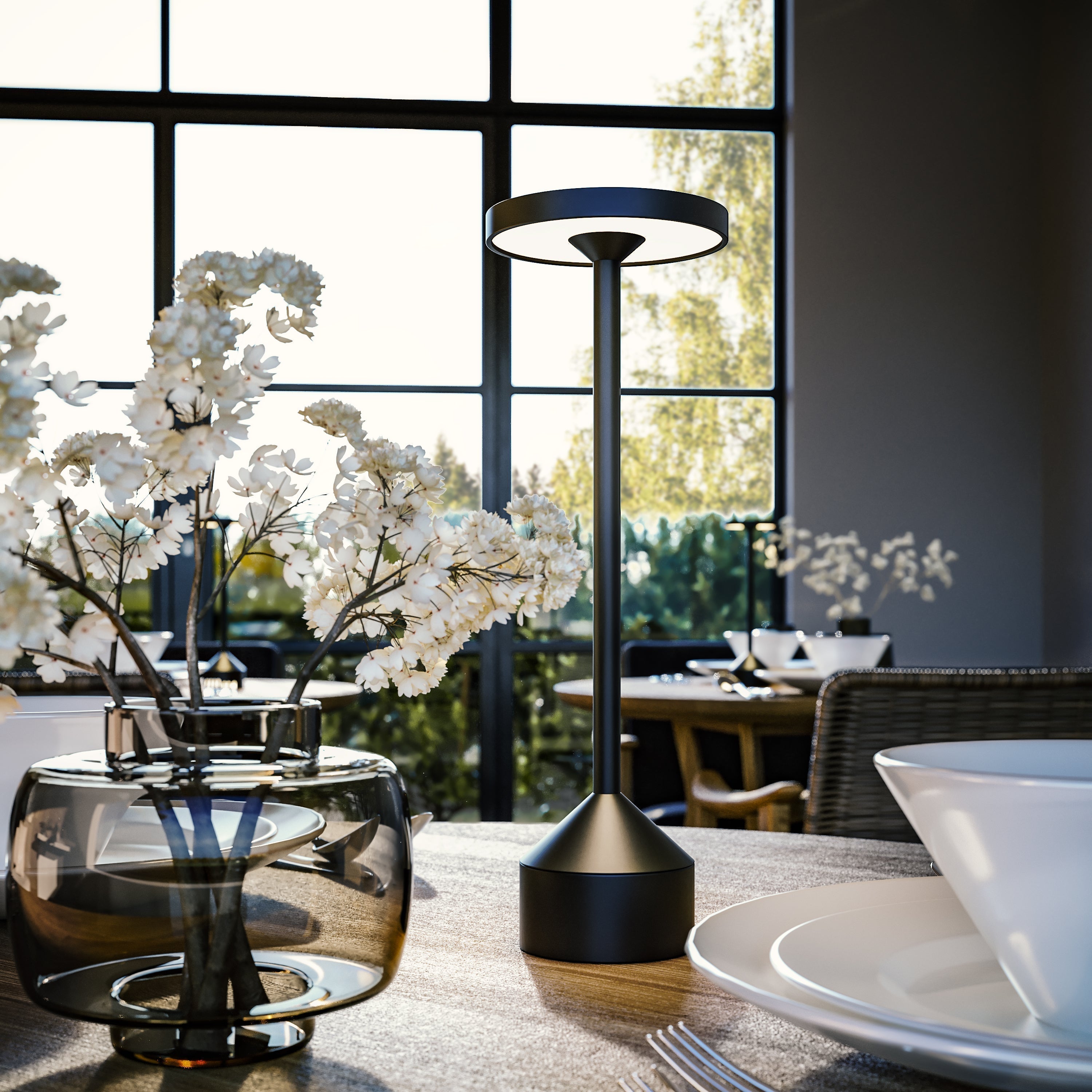 Eleganza Light: Elegant Thread Lamp with Dimming Function