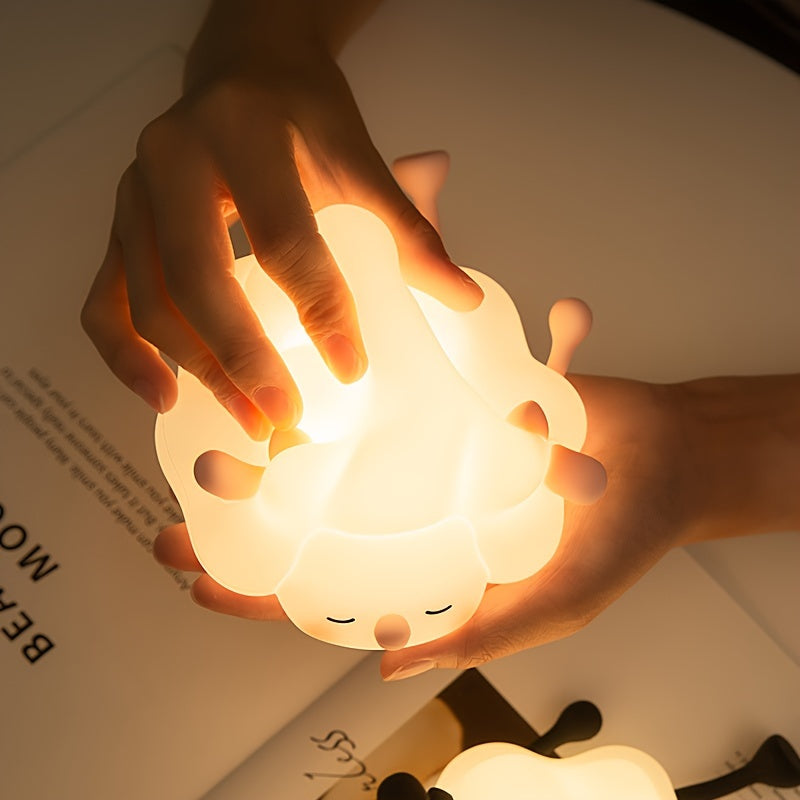 SheepGlow - Pink LED Night Light with USB Charging Function