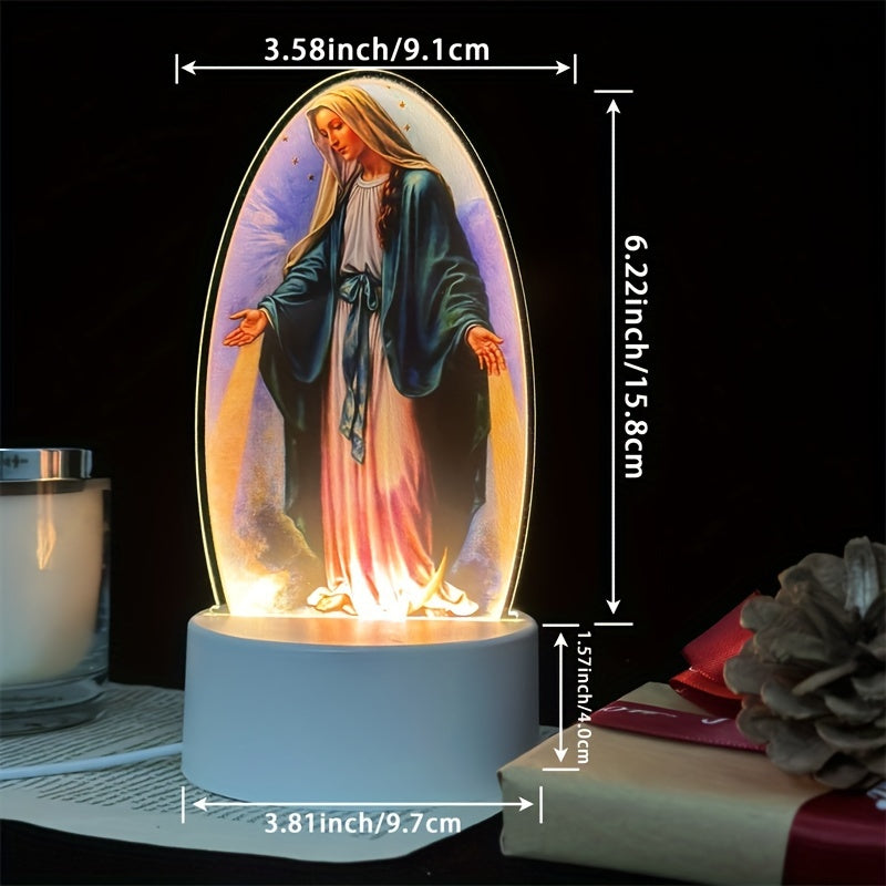 SacredGlow – LED Night Light Virgin Mary with USB