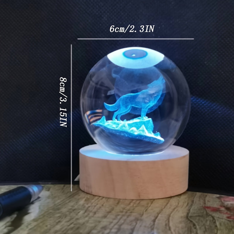 WolfLamp – 3D Wolf Snow Globe LED Night Light