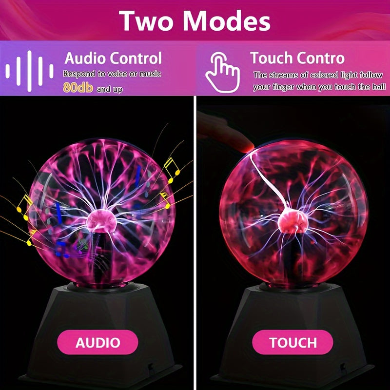 PlasmaGlow - Interactive LED Plasma Ball with USB