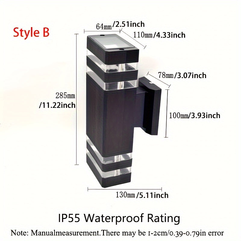 DualWall Lamp – Modern Double Cup Outdoor Wall Lamp