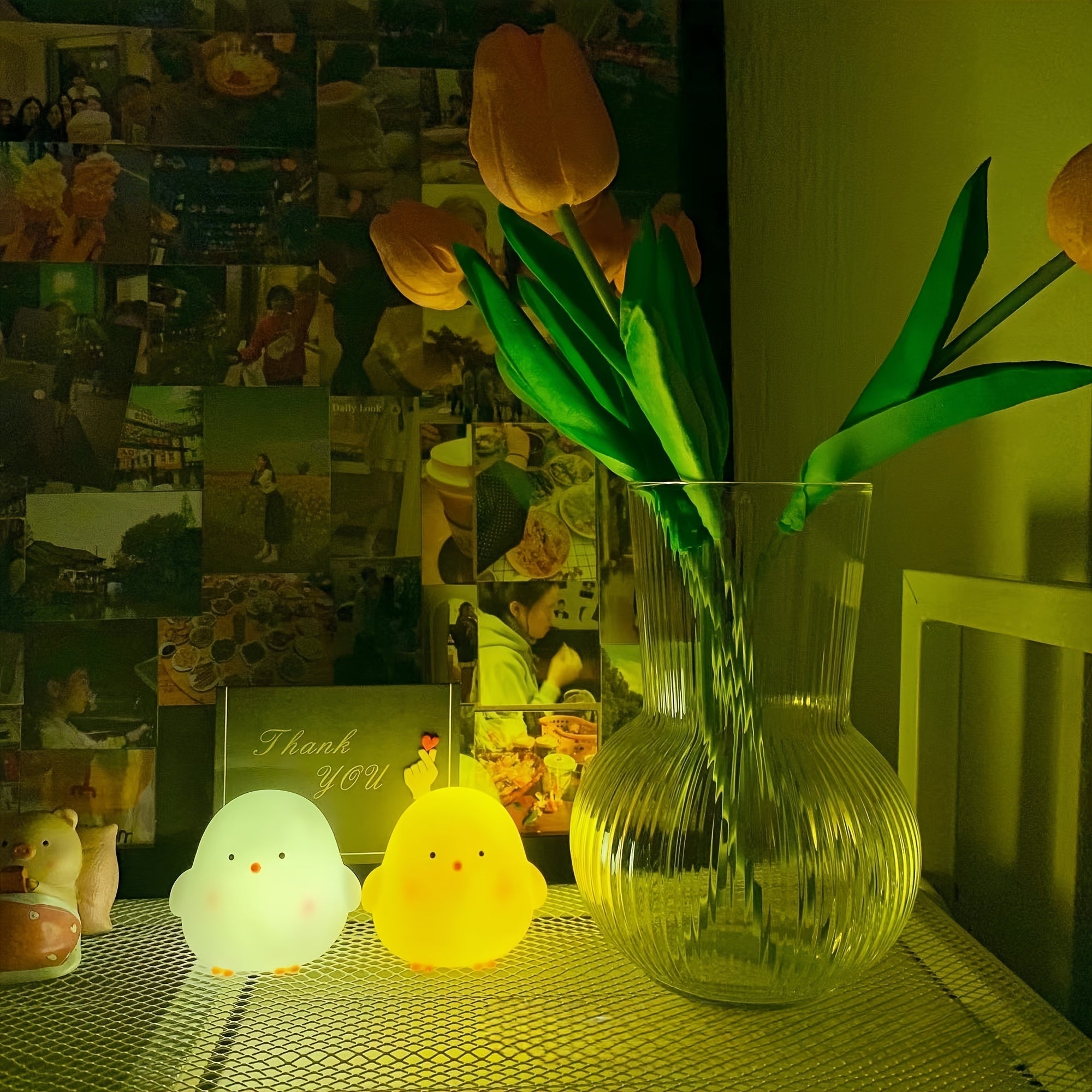 Glowing Chick - Elegant LED Table Lamp with Wellness Light