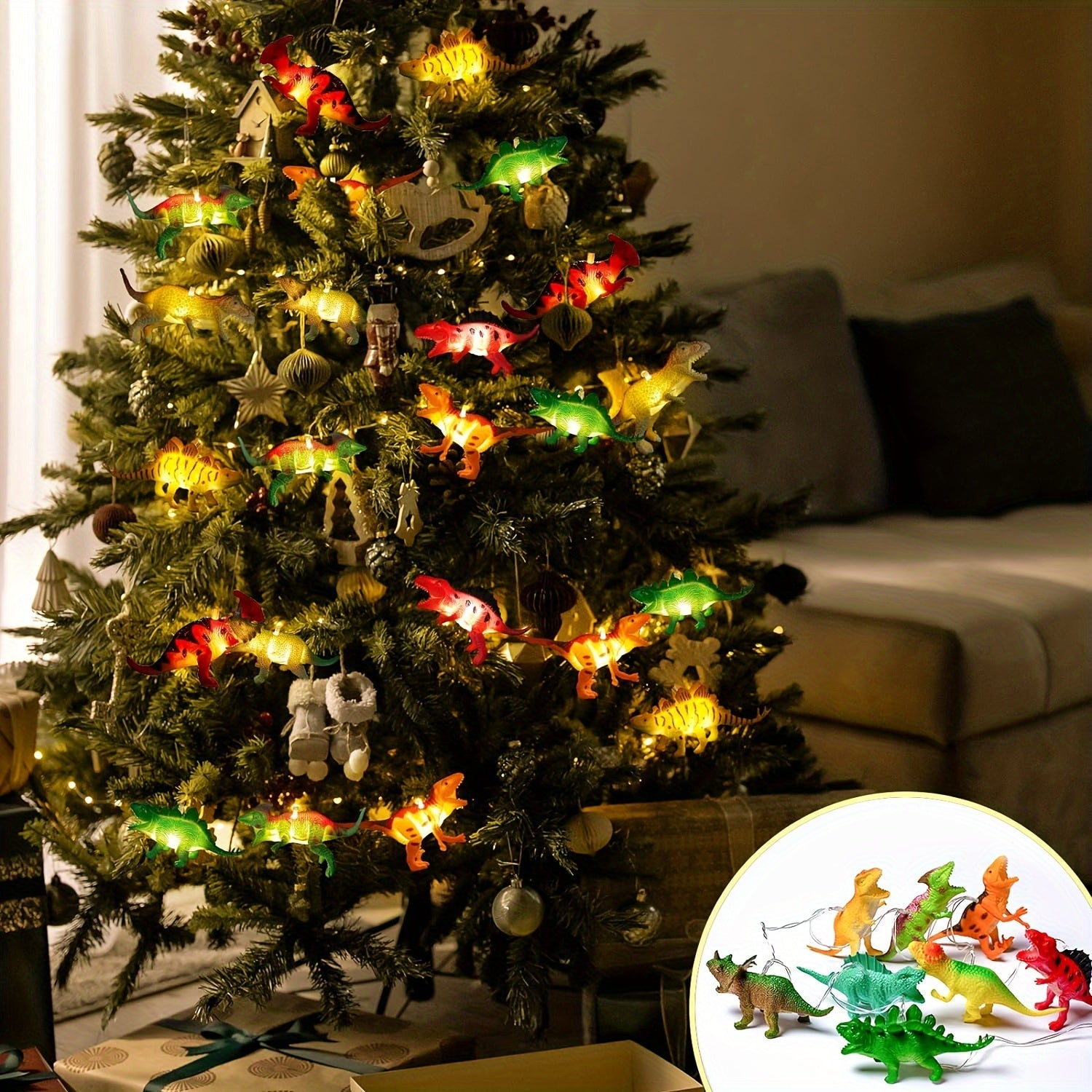 DinoGlow – LED Lighting Garland with Dinosaur Design