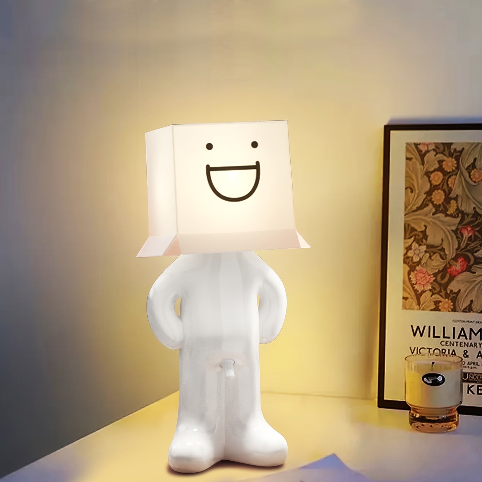 CartoonGlow Lamp - USB Table Lamp with LED and Button Control
