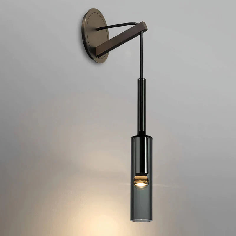 Smoky Sun – Scandinavian Wall Lamp with Smoked Glass