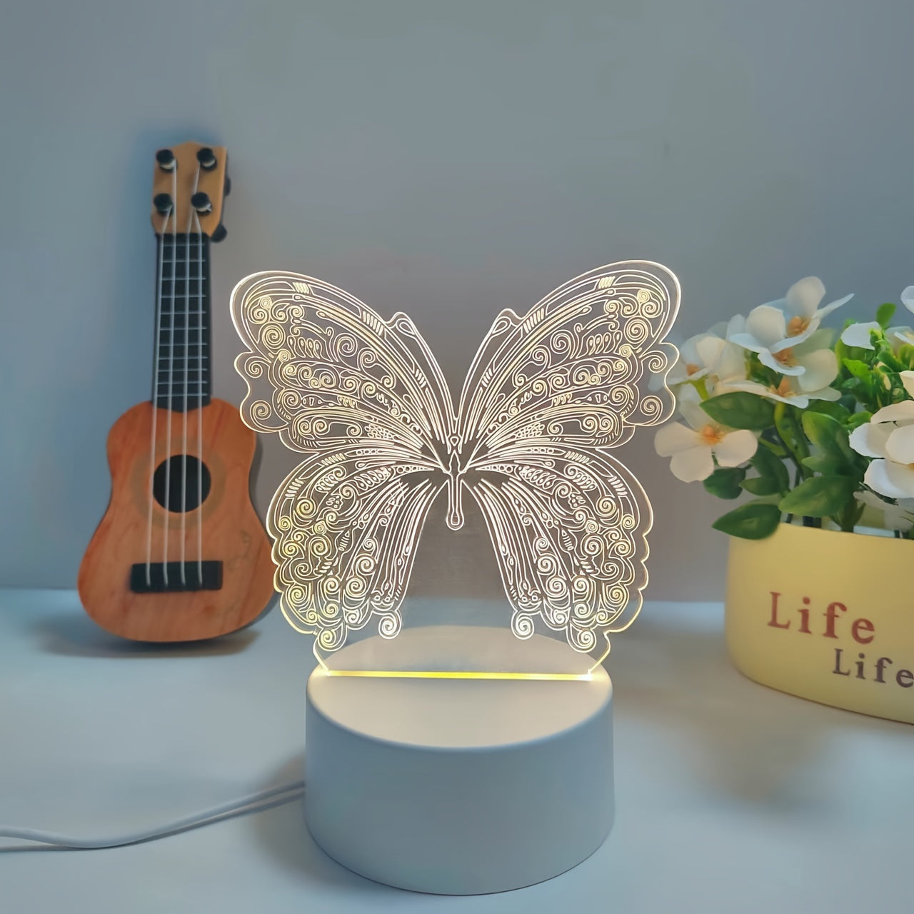 ButterflyGlow Lamp - Geometric 3D LED Night Light