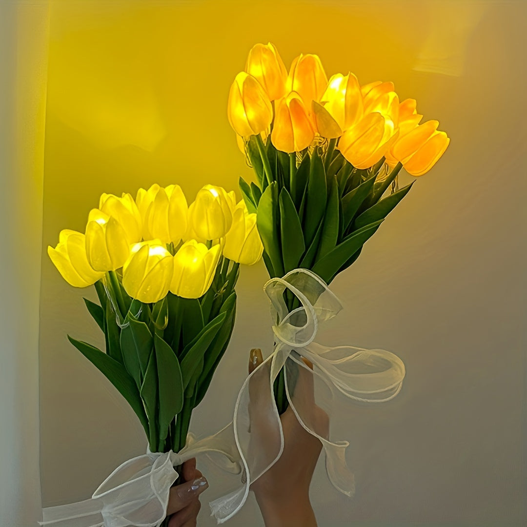 LumiBloom – 10x Tulip LED Table Lamps Bouquet
