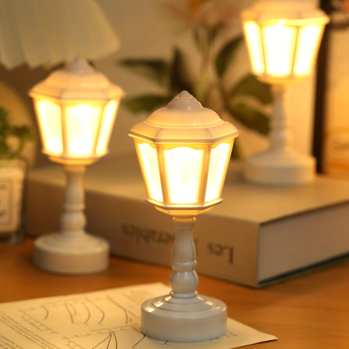 RetroGlow Lamp - Compact LED Desk Lamp for Bedroom