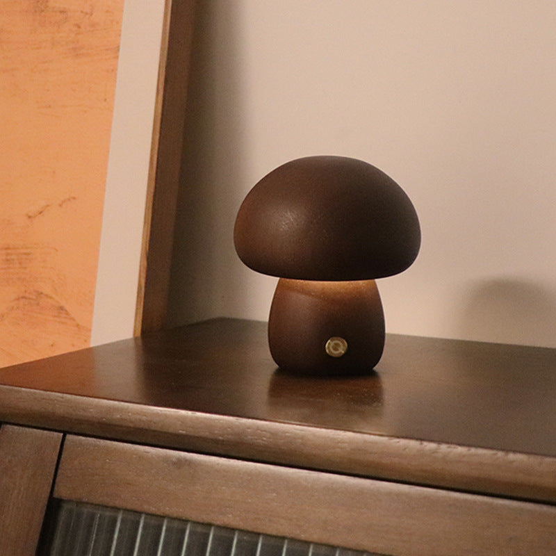 Mushroomlight - Wireless Wooden Mushroom LED Night Light