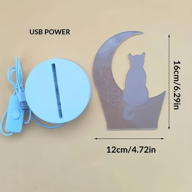 MoonGlow Lamp - 3D Cat Table Lamp USB